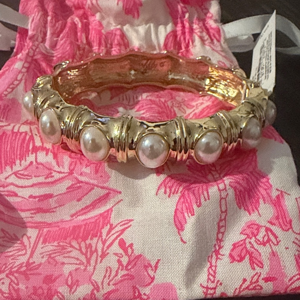 Lilly Pulitzer Gold and Pearl Bracelet